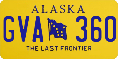 AK license plate GVA360