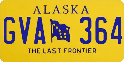 AK license plate GVA364