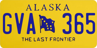 AK license plate GVA365