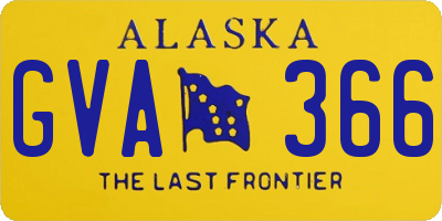 AK license plate GVA366