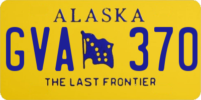 AK license plate GVA370