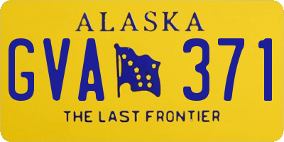 AK license plate GVA371