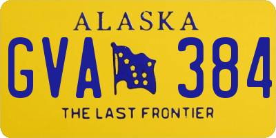 AK license plate GVA384