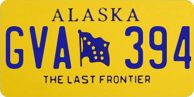 AK license plate GVA394