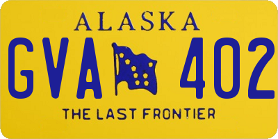 AK license plate GVA402