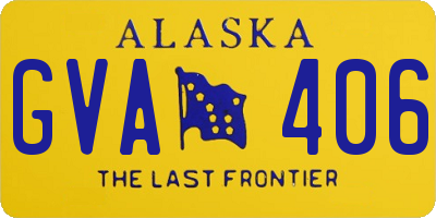 AK license plate GVA406