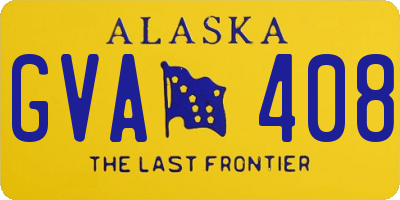 AK license plate GVA408