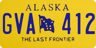 AK license plate GVA412