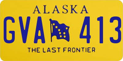 AK license plate GVA413
