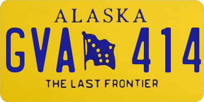 AK license plate GVA414