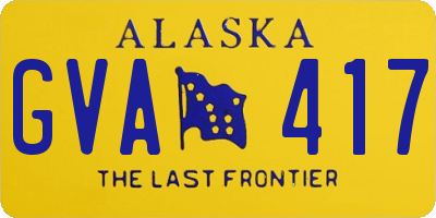 AK license plate GVA417