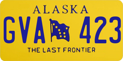 AK license plate GVA423