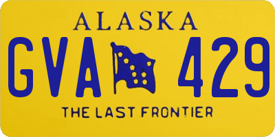 AK license plate GVA429