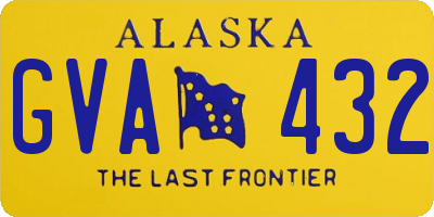 AK license plate GVA432