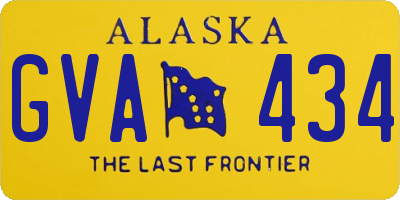 AK license plate GVA434