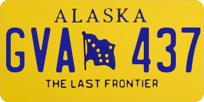 AK license plate GVA437