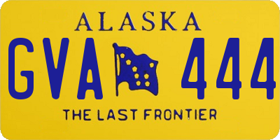 AK license plate GVA444