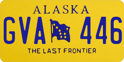 AK license plate GVA446