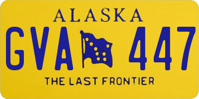 AK license plate GVA447