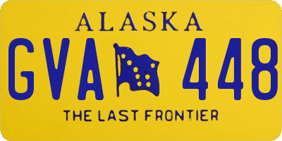 AK license plate GVA448