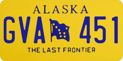 AK license plate GVA451