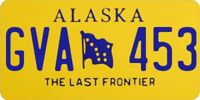 AK license plate GVA453