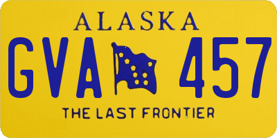 AK license plate GVA457