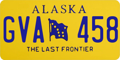 AK license plate GVA458