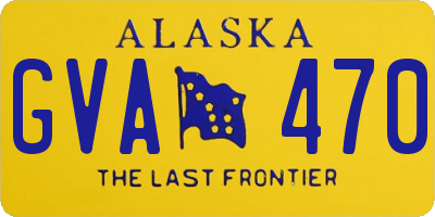 AK license plate GVA470