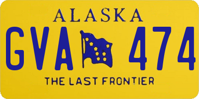 AK license plate GVA474