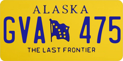 AK license plate GVA475
