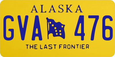 AK license plate GVA476