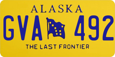 AK license plate GVA492