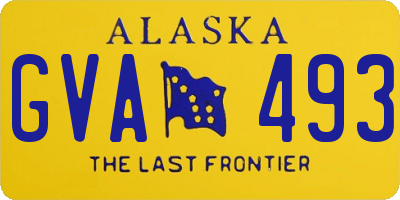 AK license plate GVA493