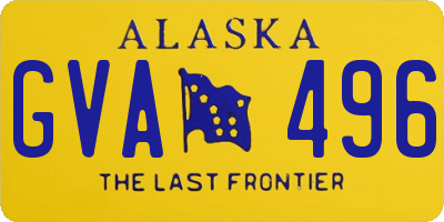 AK license plate GVA496