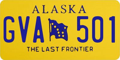 AK license plate GVA501