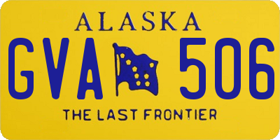 AK license plate GVA506
