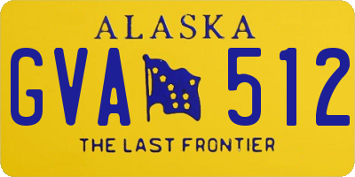 AK license plate GVA512