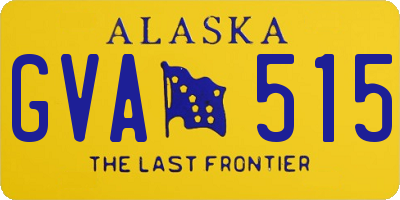 AK license plate GVA515