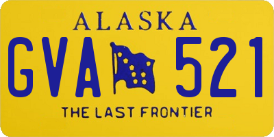 AK license plate GVA521