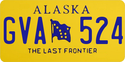 AK license plate GVA524