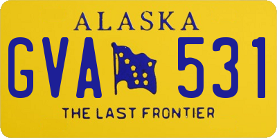 AK license plate GVA531
