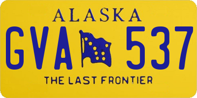 AK license plate GVA537