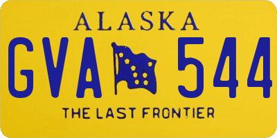 AK license plate GVA544