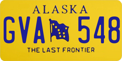 AK license plate GVA548