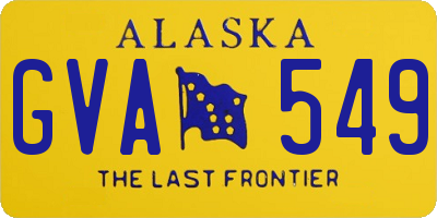 AK license plate GVA549