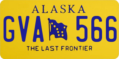 AK license plate GVA566