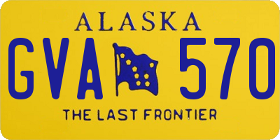 AK license plate GVA570