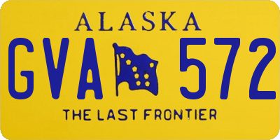AK license plate GVA572