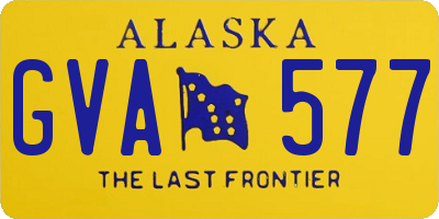 AK license plate GVA577
